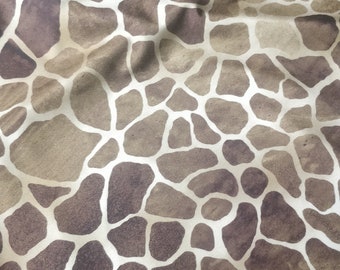 Giraffe Print on Poly Spandex Fabric | (4 Way Stretch/Per Yard)