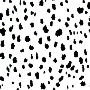 Dalmatian Print on Poly Spandex Fabric |  (4 Way Stretch/Per Yard)