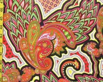 Paisley Printed on Poly Spandex Fabric | (4 Way Stretch/Per Yard)