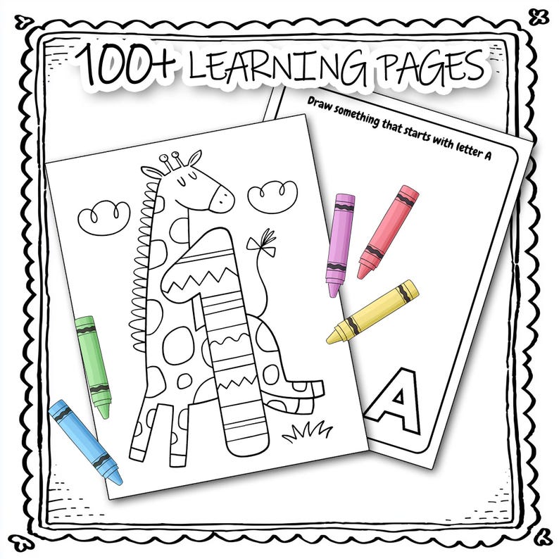 100+ Kids Learning Pages: Shape, Letter, Number Tracing & Coloring (PDF ...