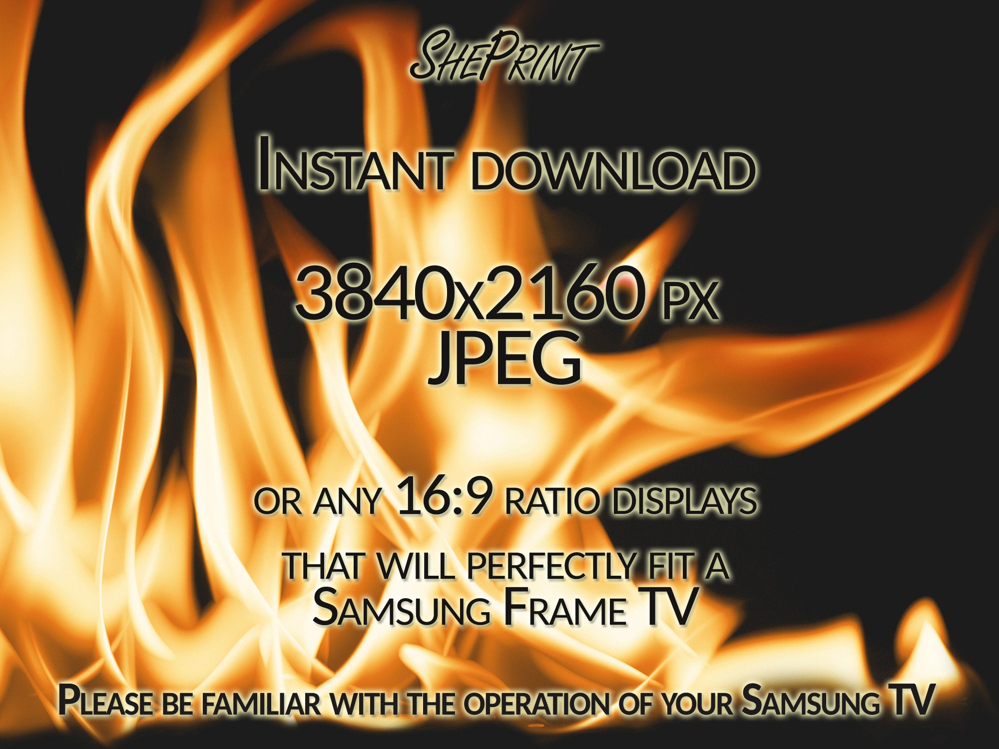 Samsung Frame TV Art Fireplace Christmas Tv Art Winter Fireplace Flames 3840x2160 Pixels JPEG ...