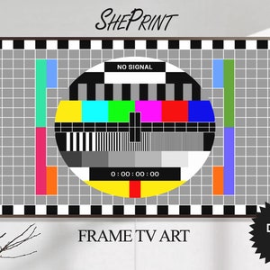 Retro TV No Signal Art: Samsung Frame TV Digital Download