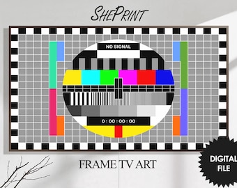 Old Television No Signal Screen | Samsung Frame TV Art | Retro TV Nostalgia Digital TV Art | Instant Download