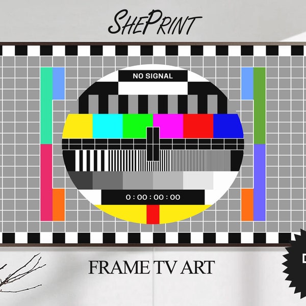 Old Television No Signal Screen | Samsung Frame TV Art | Retro TV Nostalgia Digital TV Art | Instant Download