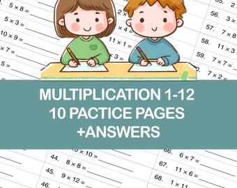 Multiplication Worksheets 1-12 | 10 Practice Pages with Answers (PDF Download)
