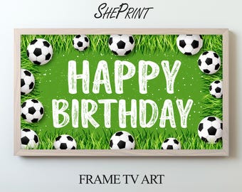 Geburtstags-Motiv mit Fußballmotiv für Jungen | 3840x2160px JPEG | Digitaler Download