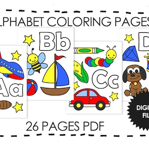 Alphabet Coloring Pages for Kids: ABC Printable (PDF Download)
