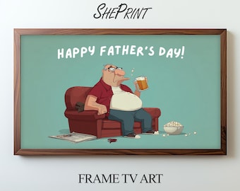 Funny Father’s Day Frame TV Art | Celebrate Dad’s with a smile! | Dad Humor TV Decor | Father’s Day Digital Download