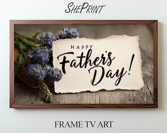Father’s Day Frame TV Art | Rustic Farmhouse Father’s Day Banner | Digital Download for Samsung The Frame TV | Dad Celebration TV Decor