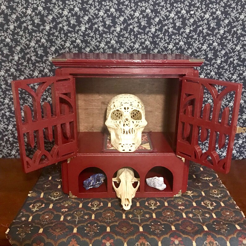 Curiosity Cabinet With Latch Victorian Gothic Home Decor Etsy