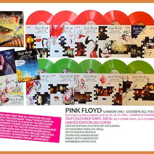 Pink Floyd - Goodbye All You People - Caja de 10 LP en vinilo coloreado. Earls Court, Londres, 14-17 de junio de 1981. Conciertos completos.