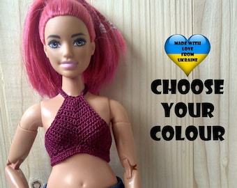 Curvy Fashion doll clothes - Top for Curvy Fashion doll - Choose Your colour