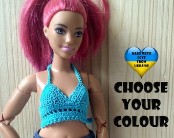Curvy Fashion doll clothes - Top for Curvy Fashion doll - Choose Your colour