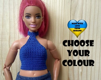 Curvy Fashion doll clothes - Top for Curvy Fashion doll - Choose Your colour