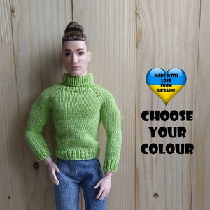 Ken doll clothes - Sweater for Ken doll - Choose your colour