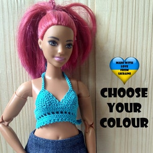 Curvy Fashion doll clothes - Top for Curvy Fashion doll - Choose Your colour