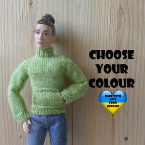 Ken clothes - Ken kangaroo sweater - Ken doll clothing - Warm Ken clothes