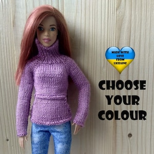 Fashion doll clothes - Kangaroo Sweater for 11 inch fashion doll - Choose your colour