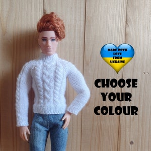 Ken clothes - Ken sweater - Ken doll clothing - Warm Ken clothes