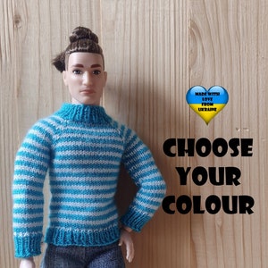 Stripped sweater for Ken - Ken doll sweater - Choose your colour