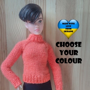 Petite fashion doll clothes - Sweater for 10 inch fashion doll - Choose your colour