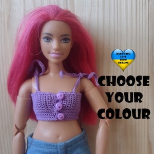 Curvy Fashion doll clothes - Top for Curvy Fashion doll - Choose Your colour