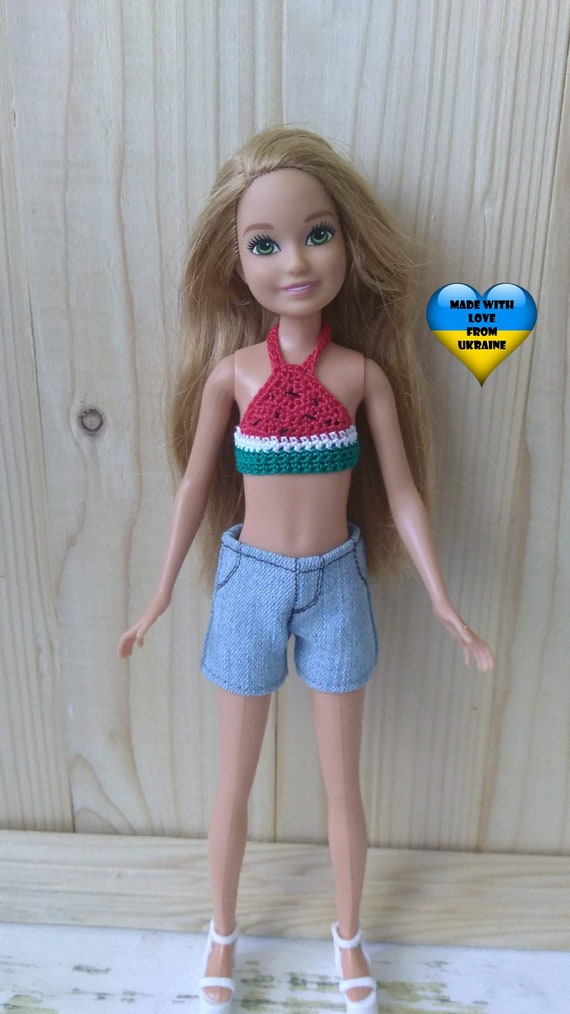 Stacie doll top - Clothes for Stacie doll - watermelon top for Stacie