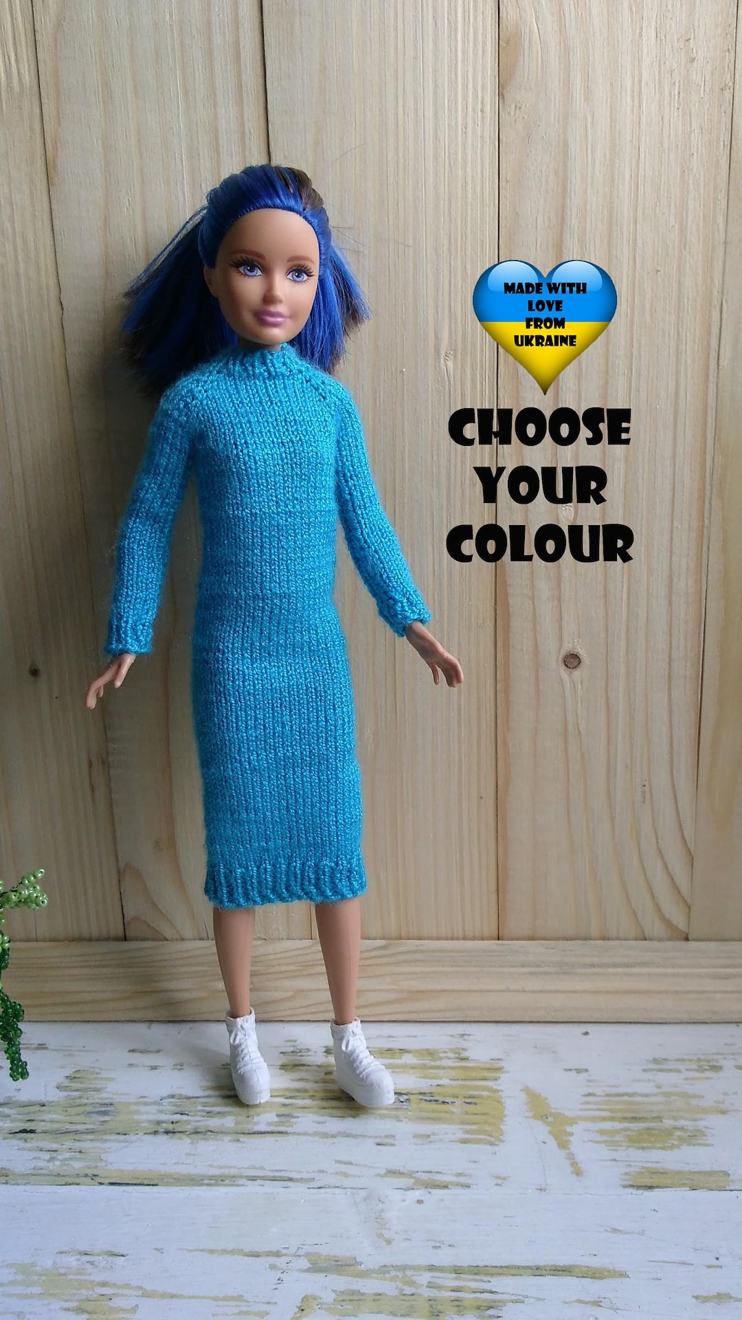 Skipper Doll Clothes Skipper Doll Sweater Dress Choose Your Colour Etsy