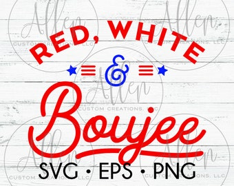Vermelho Branco e Boujee SVG, Arquivo de Corte Vermelho Branco e Boujee, Vermelho Branco e Boujee, Design de Camisa Vermelho Branco e Boujee