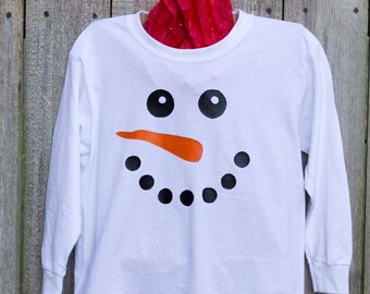 Snowman Shirt / Youth Sizes/ Kid's Christmas Shirt