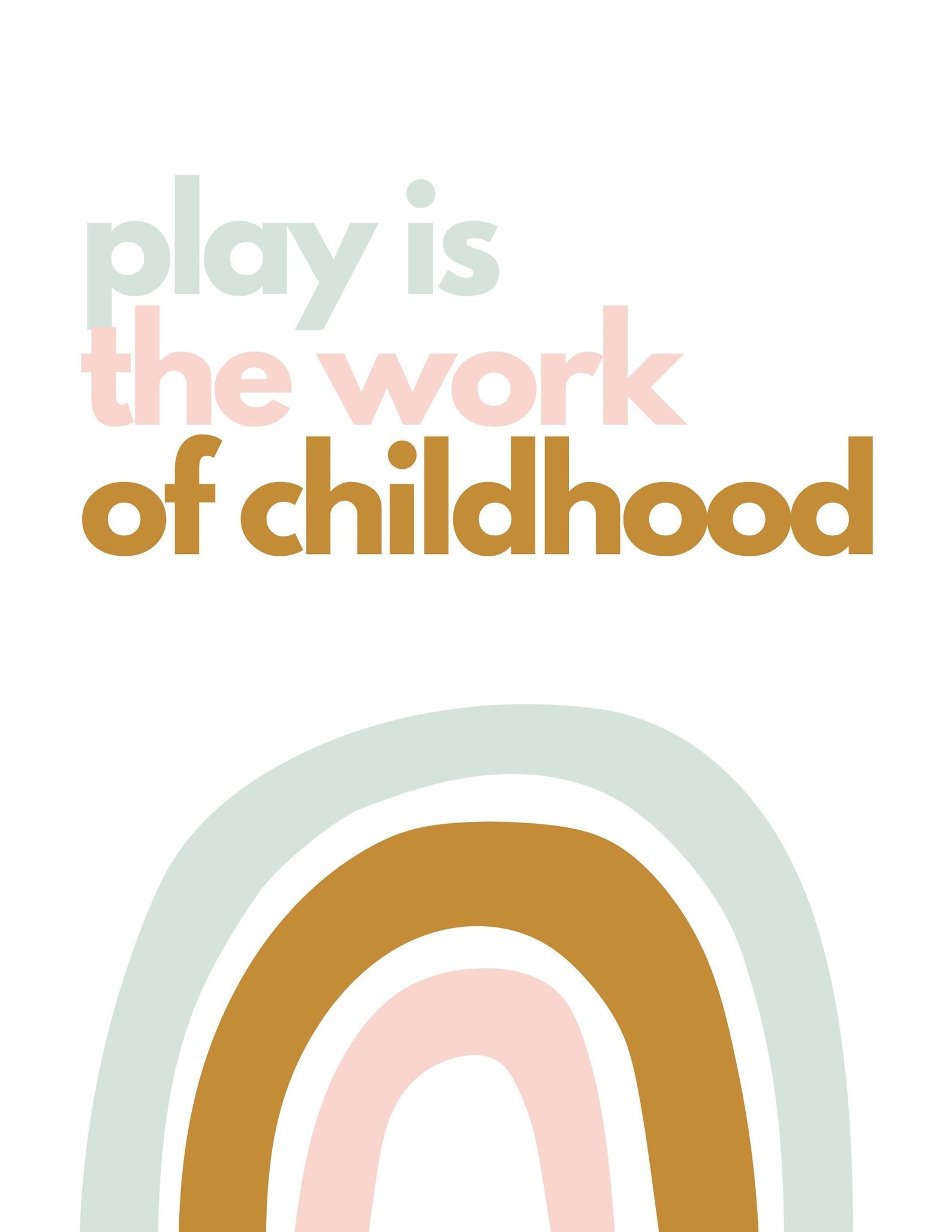 Play is the Work of Childhood Printable Wall Art - Etsy