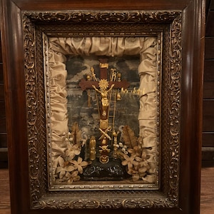 Rare 19th Century Religious Shadowbox