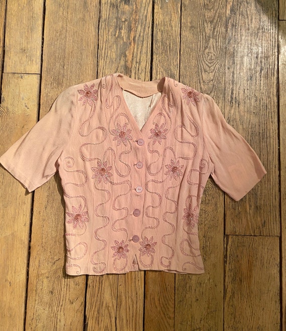 1940s Beaded Blouse