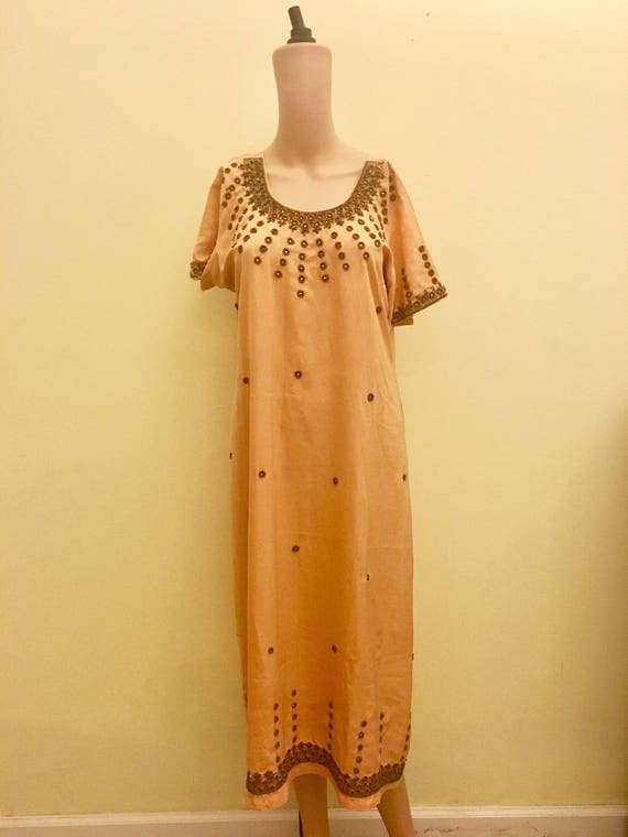 1960s Boho Chic Silk Dress