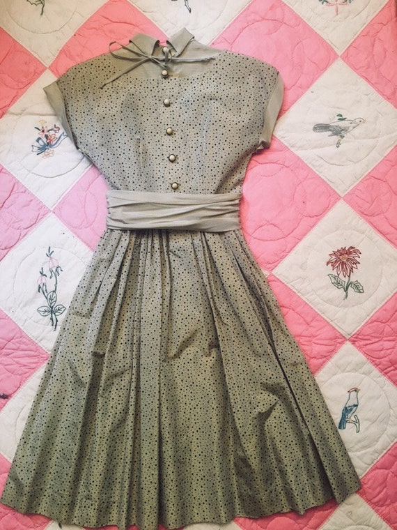 1950s Polka Dot Dress - image 1