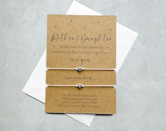 Mother & Daughter Wish Bracelet - Matching Bracelets Gift, Mother's Day Gift, Mummy and Me, Bracelets to share, Gifts for Mum