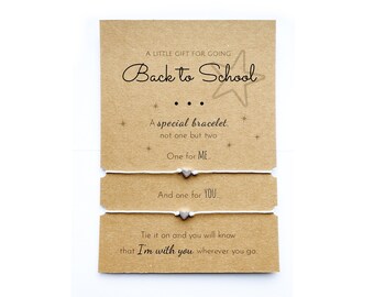 Back to School Wish Bracelets, First Day of School, New School, Matching Bracelets gift