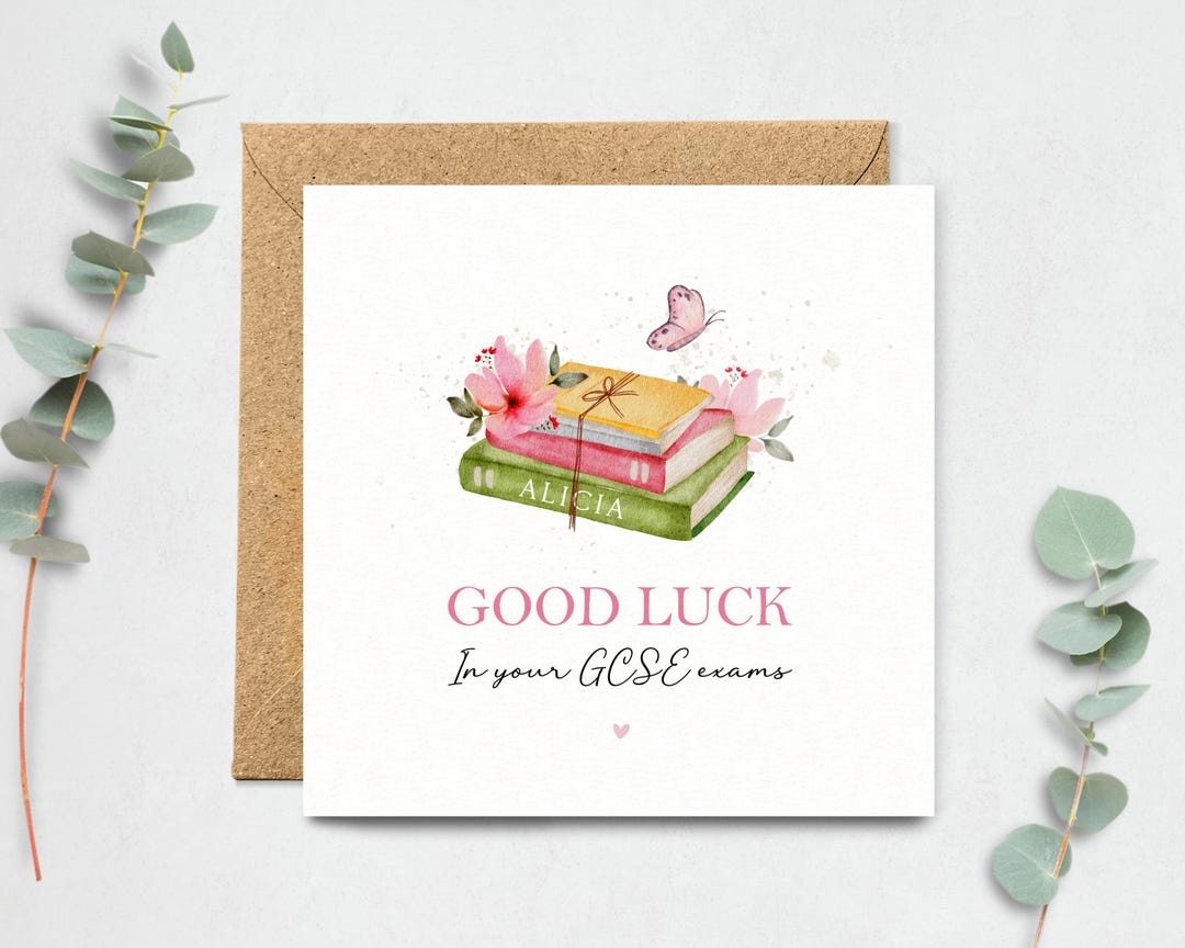 Good Luck in Your Exams Card - Personalised Good Luck GCSE Exams Card ...
