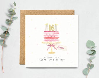 Personalised 16th Birthday Card for Her