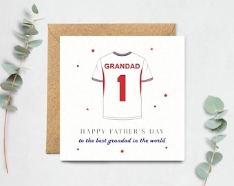 Grandad Football Father's Day Card - Football Shirt for Grandpa