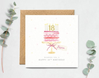 Personalised 18th Birthday Card for Her