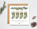 Personalised Christmas Card for Special Family - Family Christmas Cards, Custom Names