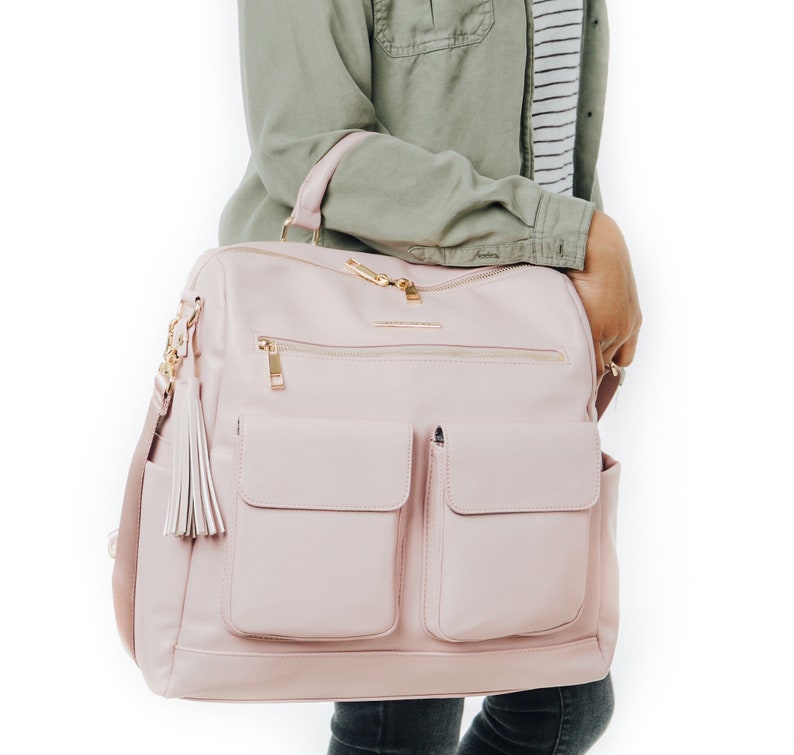 blush diaper bag