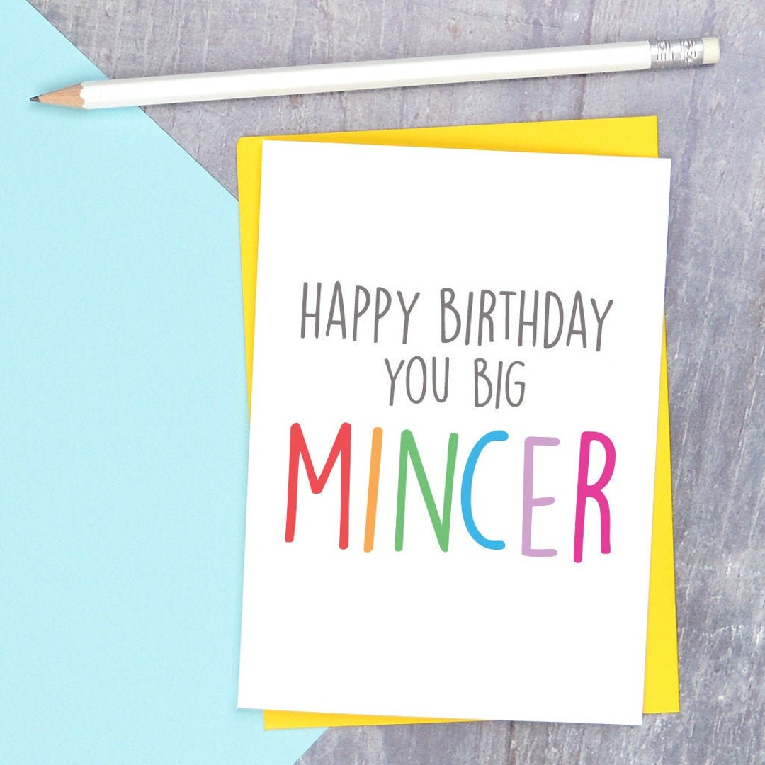Big Mincer Birthday Card, Gay Birthday Card Etsy
