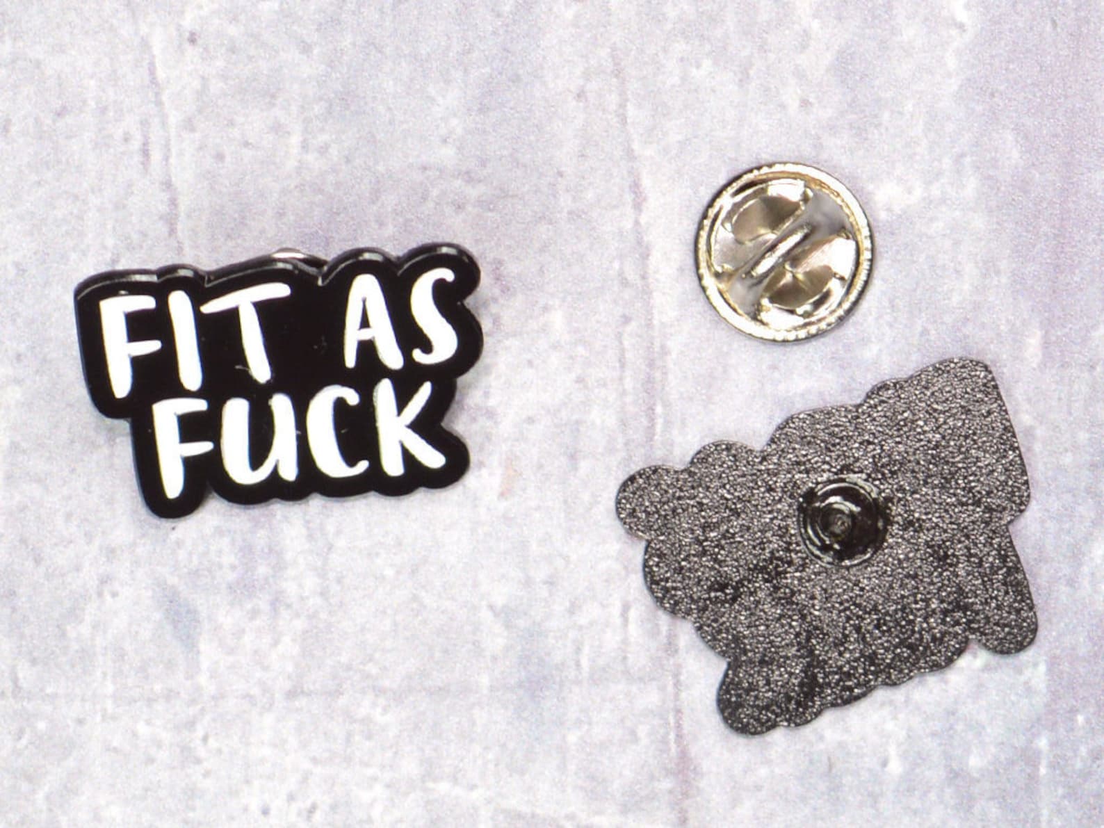 Enamel Pin Badge Adult Enamel Pin Fit as Fuck Etsy