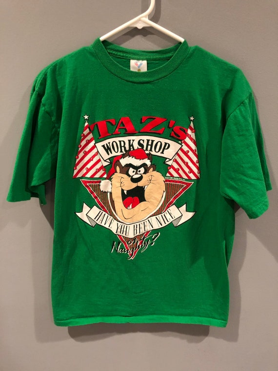 Vintage 90s Looney Tunes Taz Christmas 