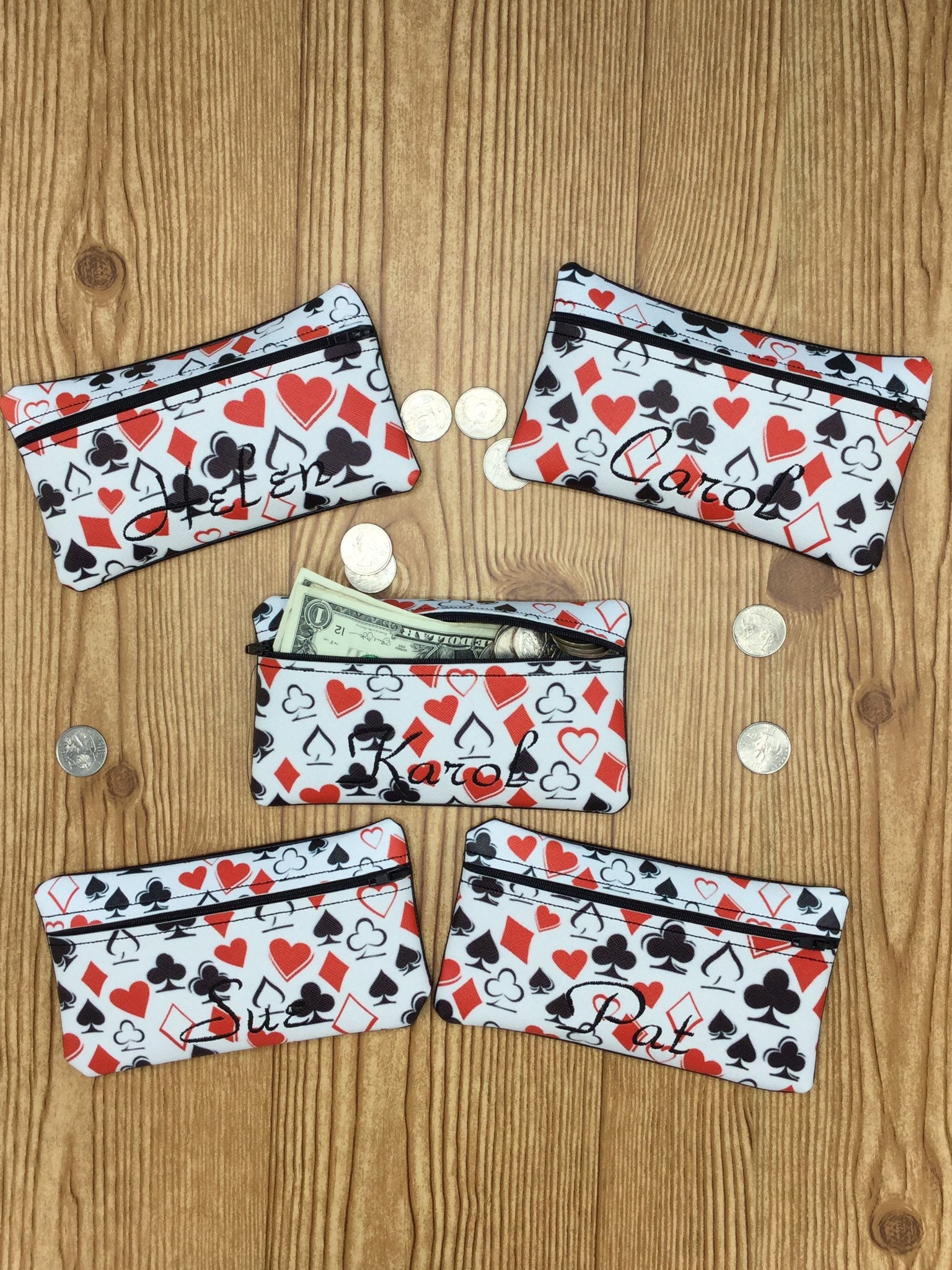  Small Thin Clutch Purse Made From Real Play Cards