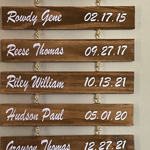Extra Name Boards for Grandchildren Great Grandchildren