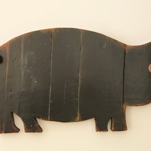 Industrielle Bauernhaus schwarze Holz-Schwein-Wand-Dekor