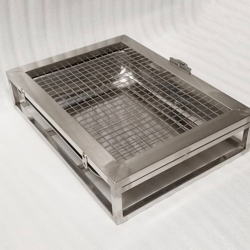 Stainless Steel Scatterless Sliding Tray Litter Box Pan Potty Training